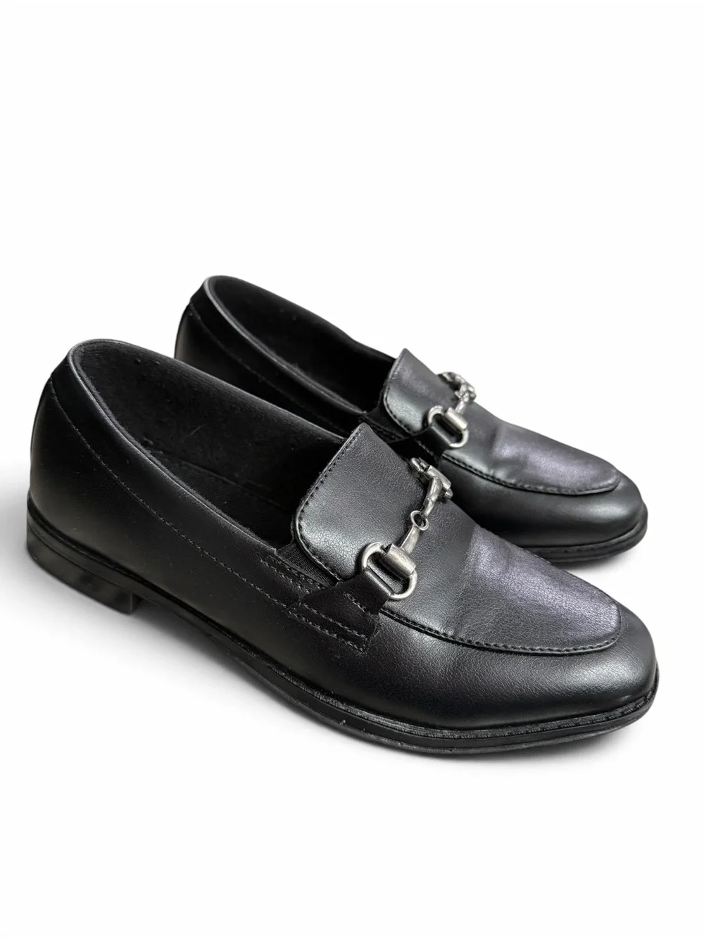 Boys’ Black Oxford Loafers Dress Shoes | Size 2